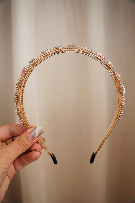 Pink & White Fairy Crystals Hairband