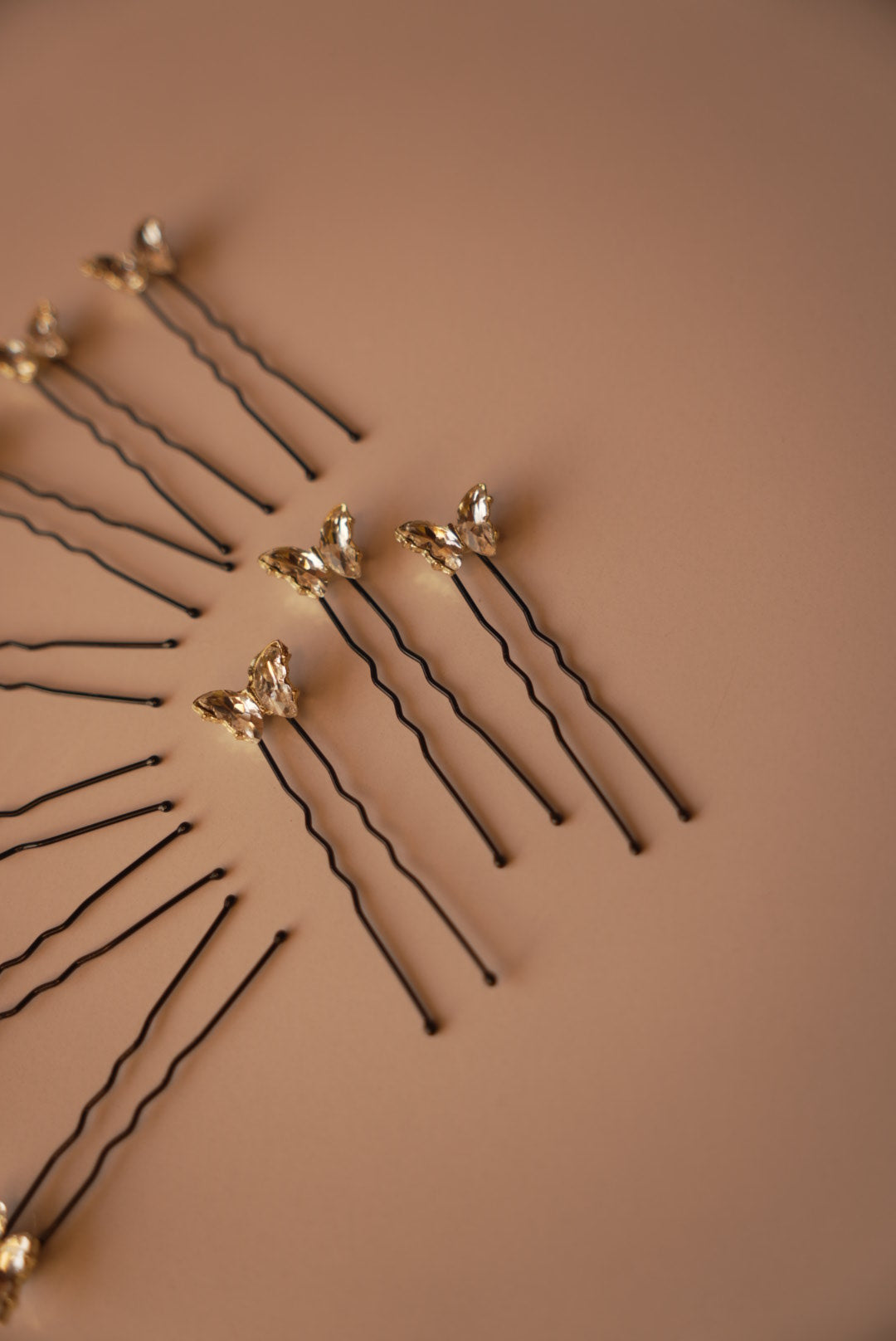 White Crystal Butterfly Pins