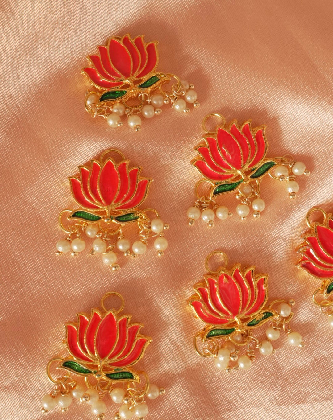 Pink Lotus Hair Pins ( Set of 6 ) 🪷