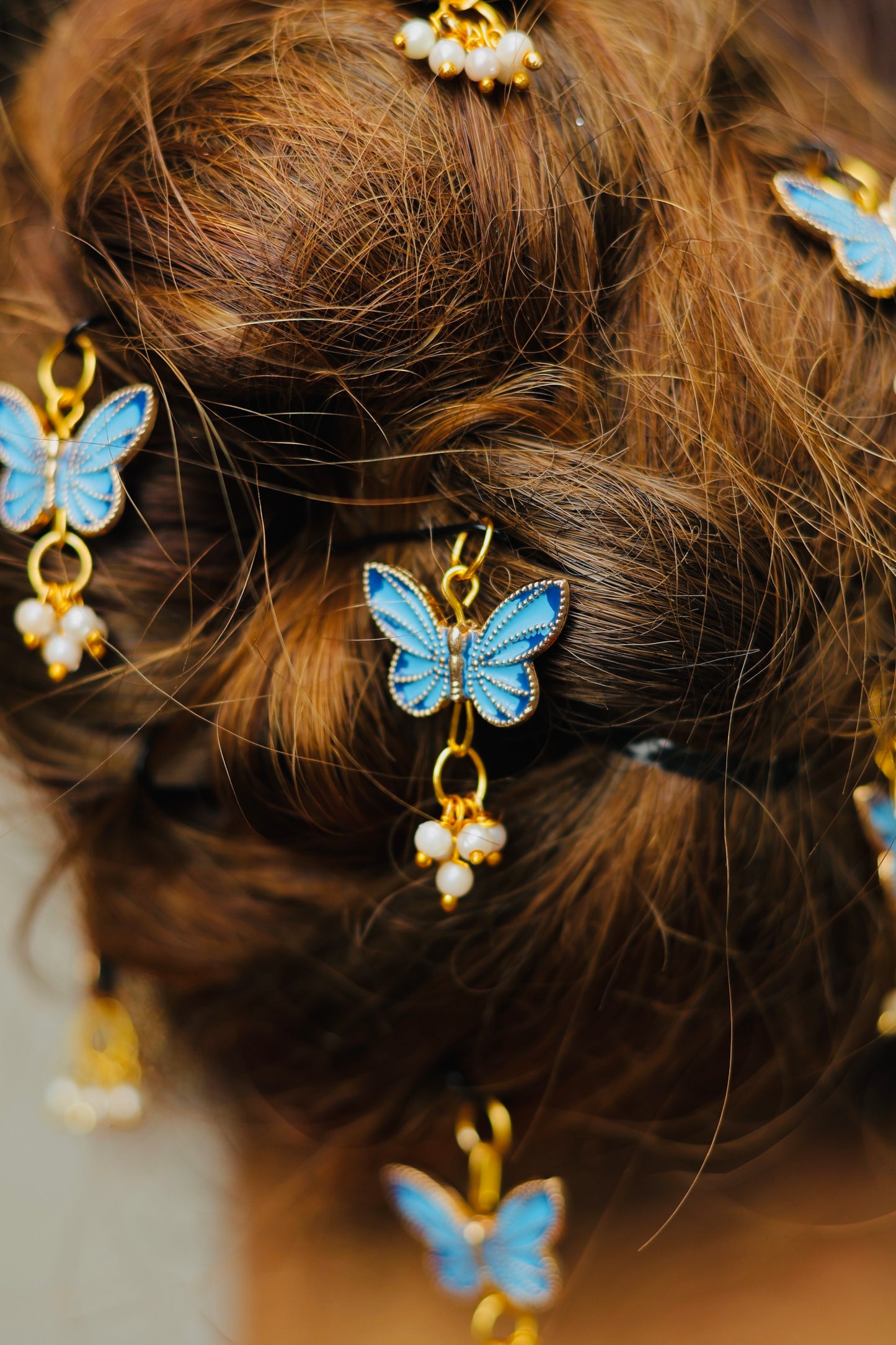 Blue Pearly Butterflies 🦋 ( Pack of 8 )