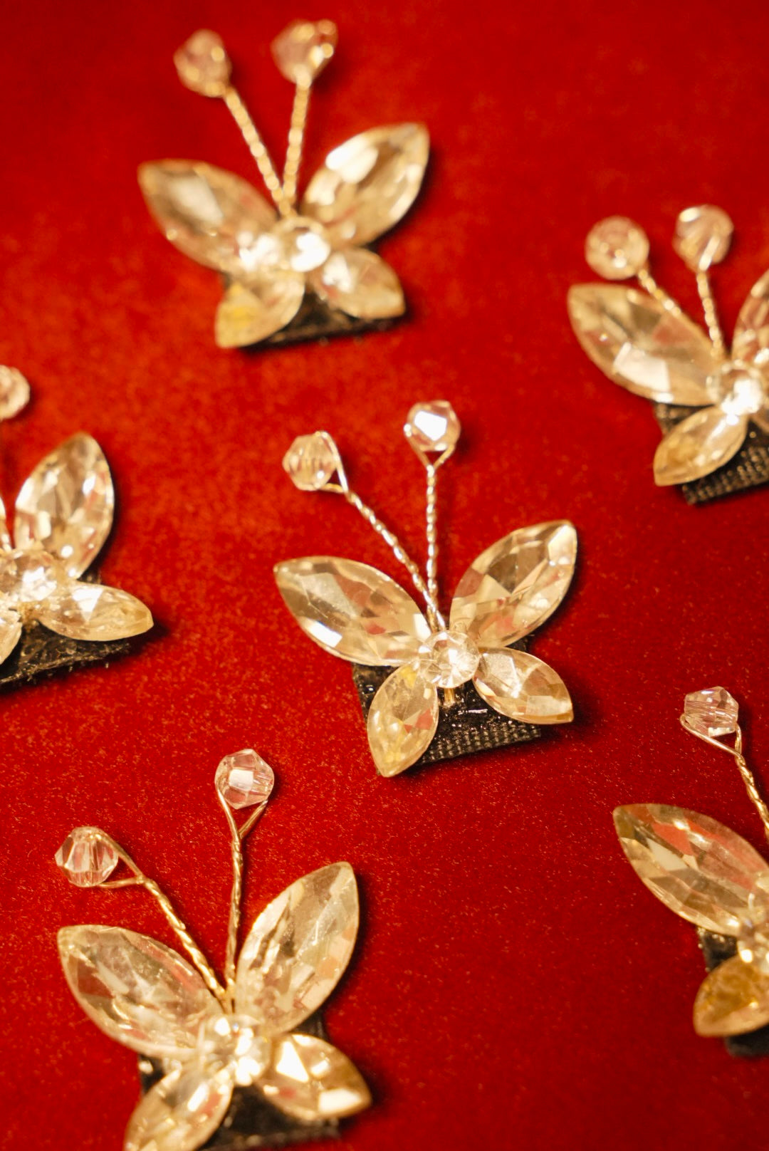 Crystal Butterfly 🦋 Silver ( Set of 6 )