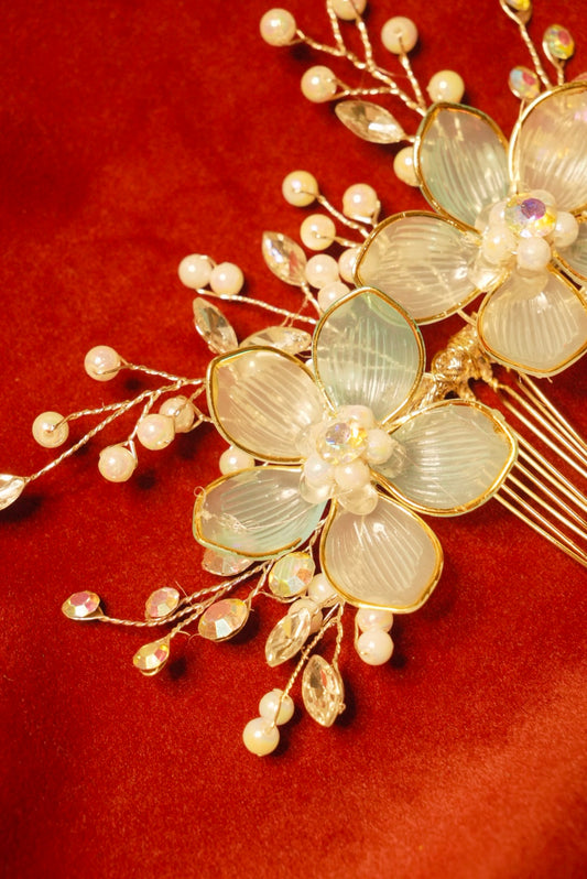 Sky Blue Floral Clip