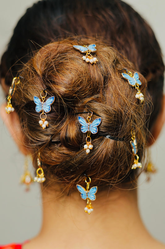 Blue Pearly Butterflies 🦋 ( Pack of 8 )