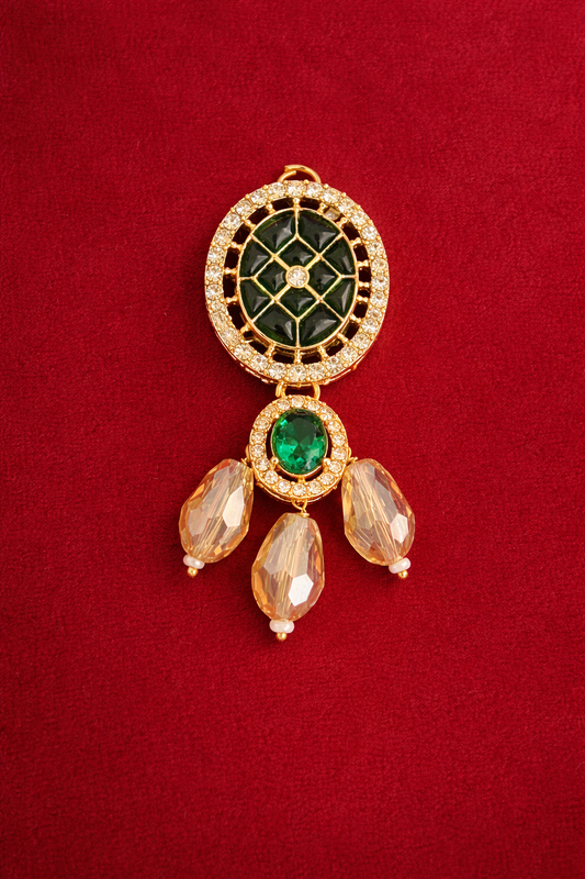 Emerald Hair Pin