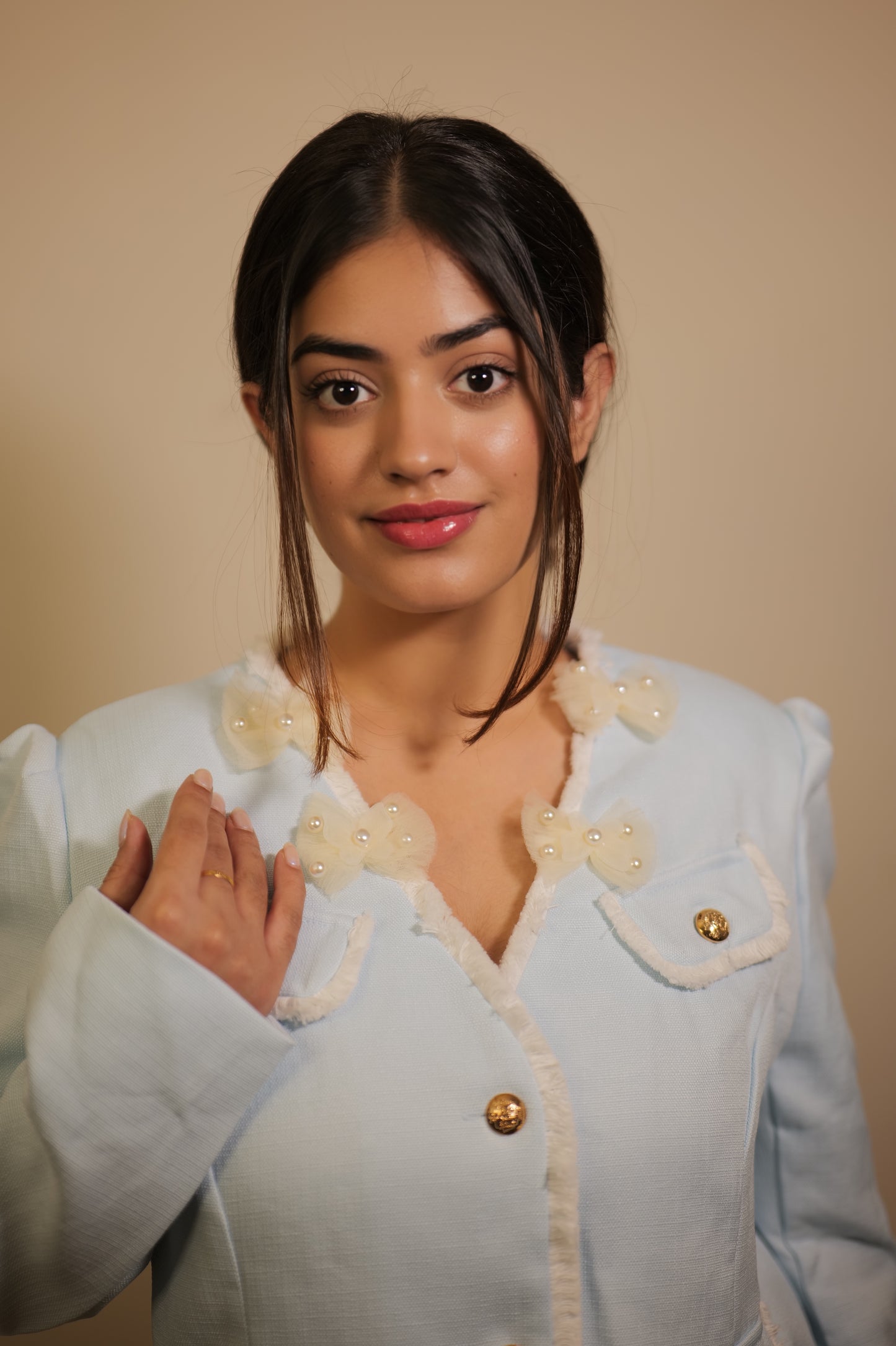 Elevate your Blazer with Butterfly Pearly Bows ( Set of 4 )