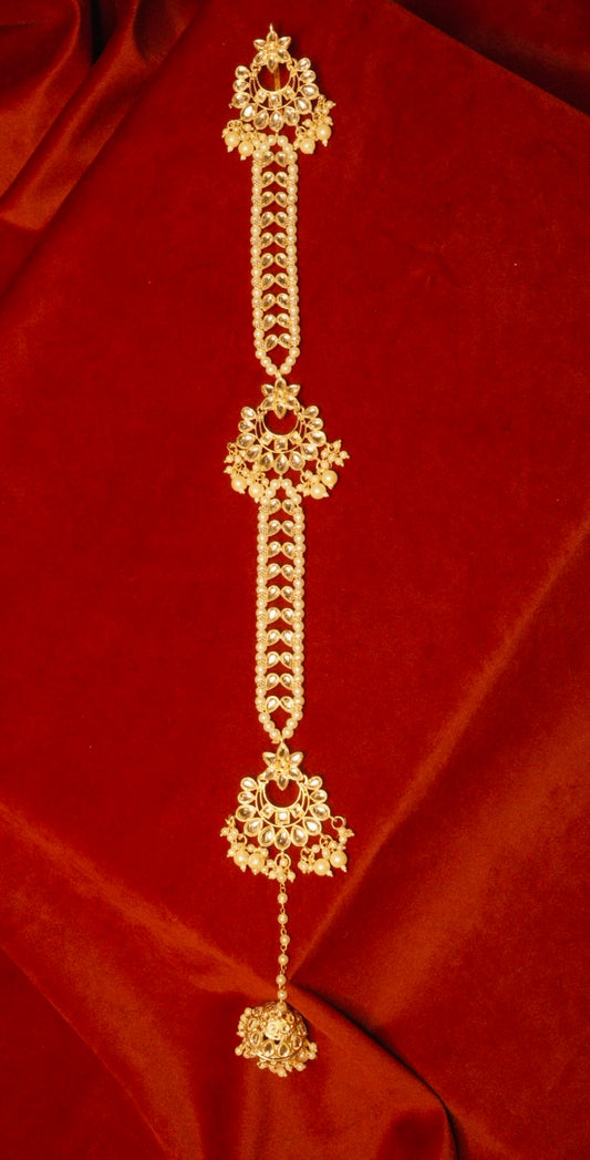 Diya Baati Braid Accessory with Jhumka