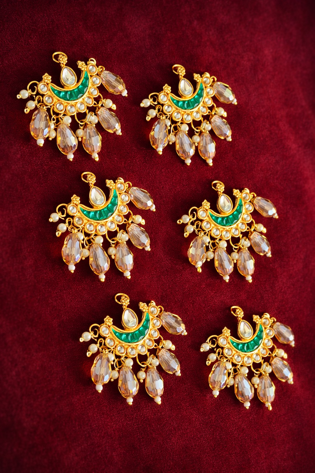 Noor Kundan Hair Pins ( Pack of 6 )
