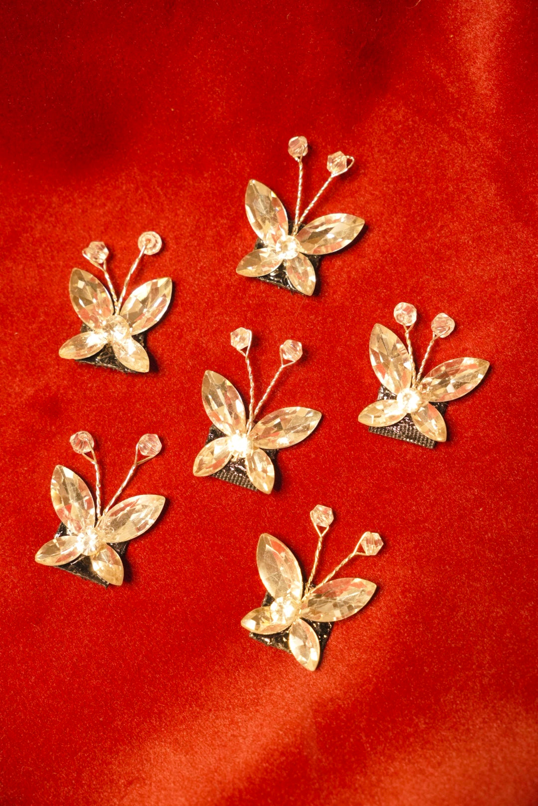 Crystal Butterfly 🦋 Silver ( Set of 6 )