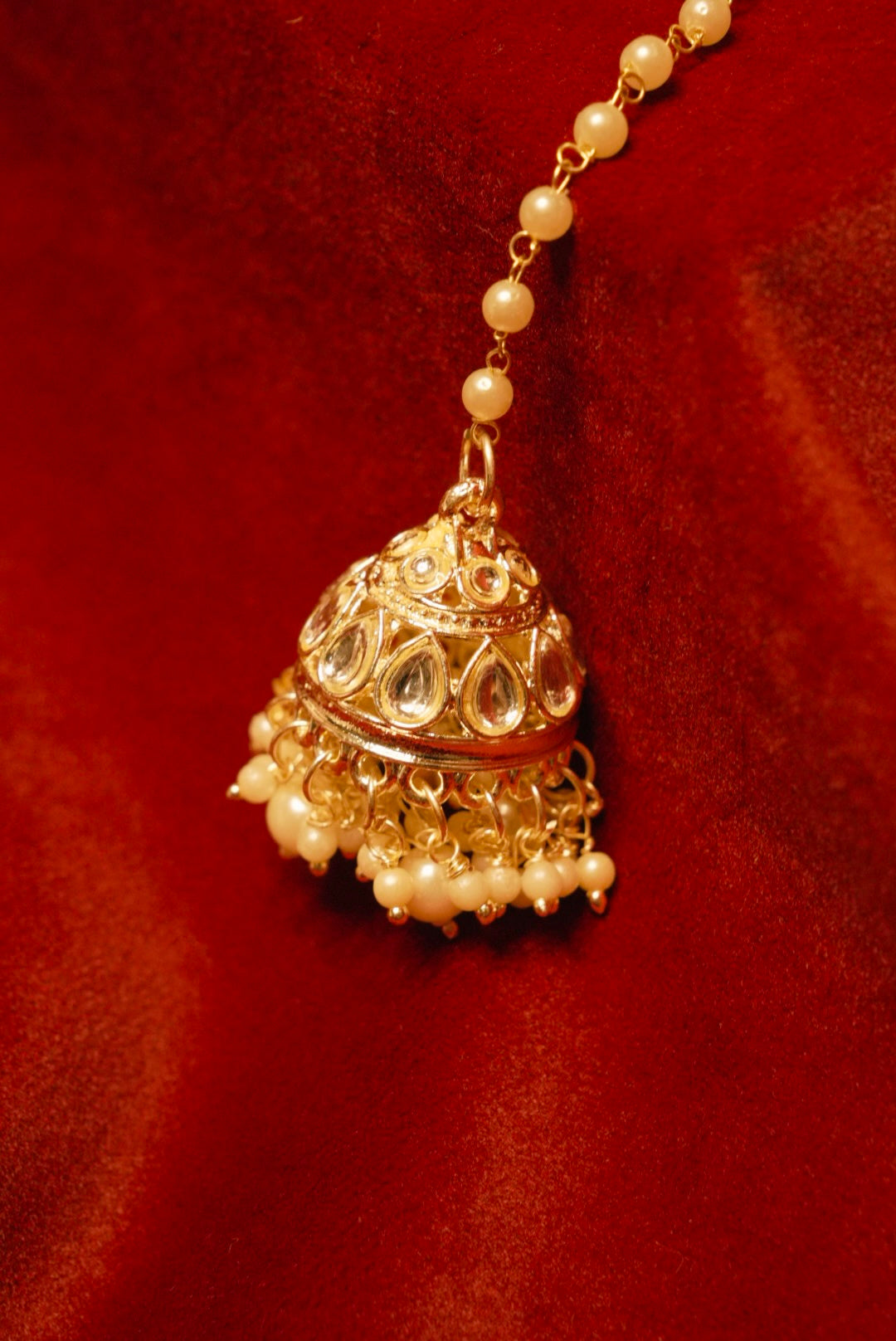 Diya Baati Braid Accessory with Jhumka