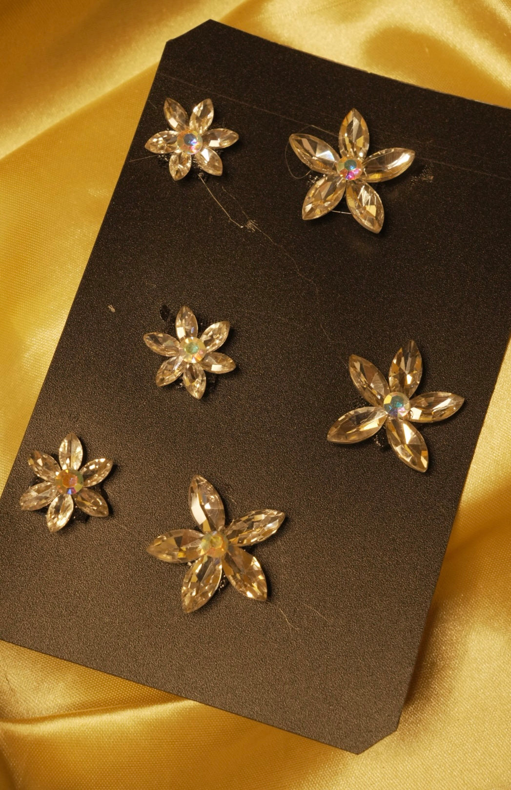 White Crystal Flowers Pack of 6