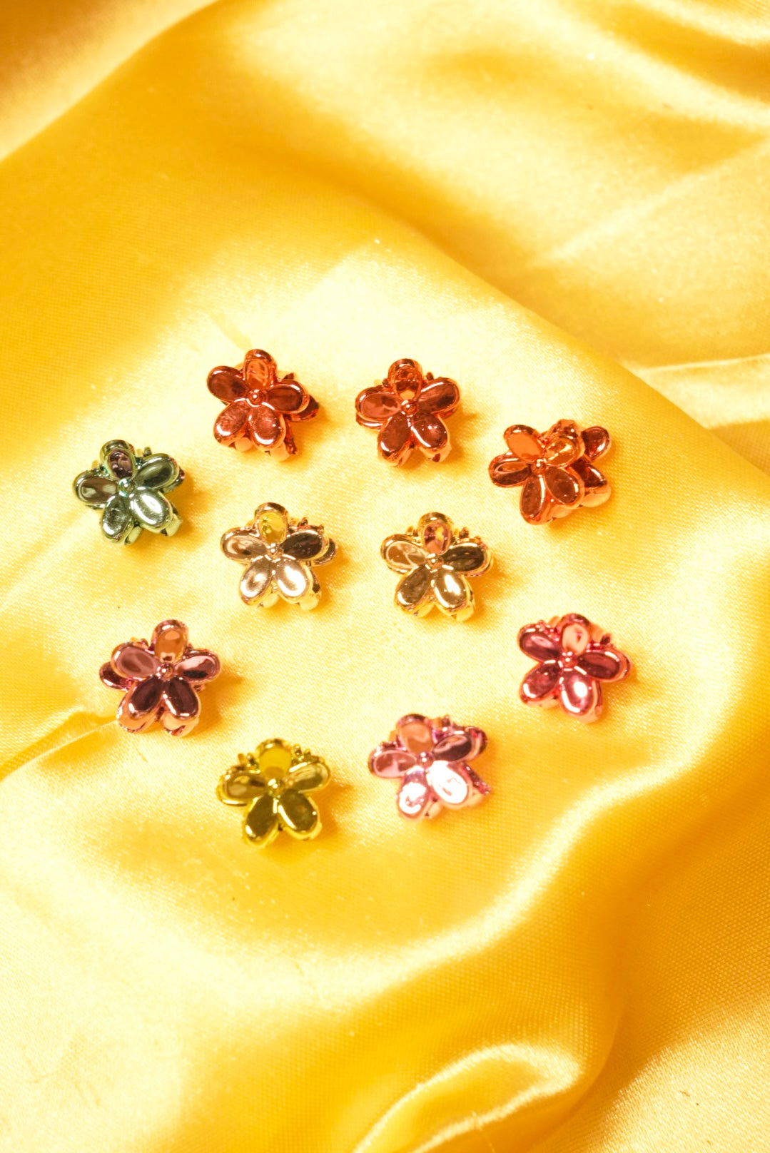 Floral Mini Korean Claw Clips ( 10 )