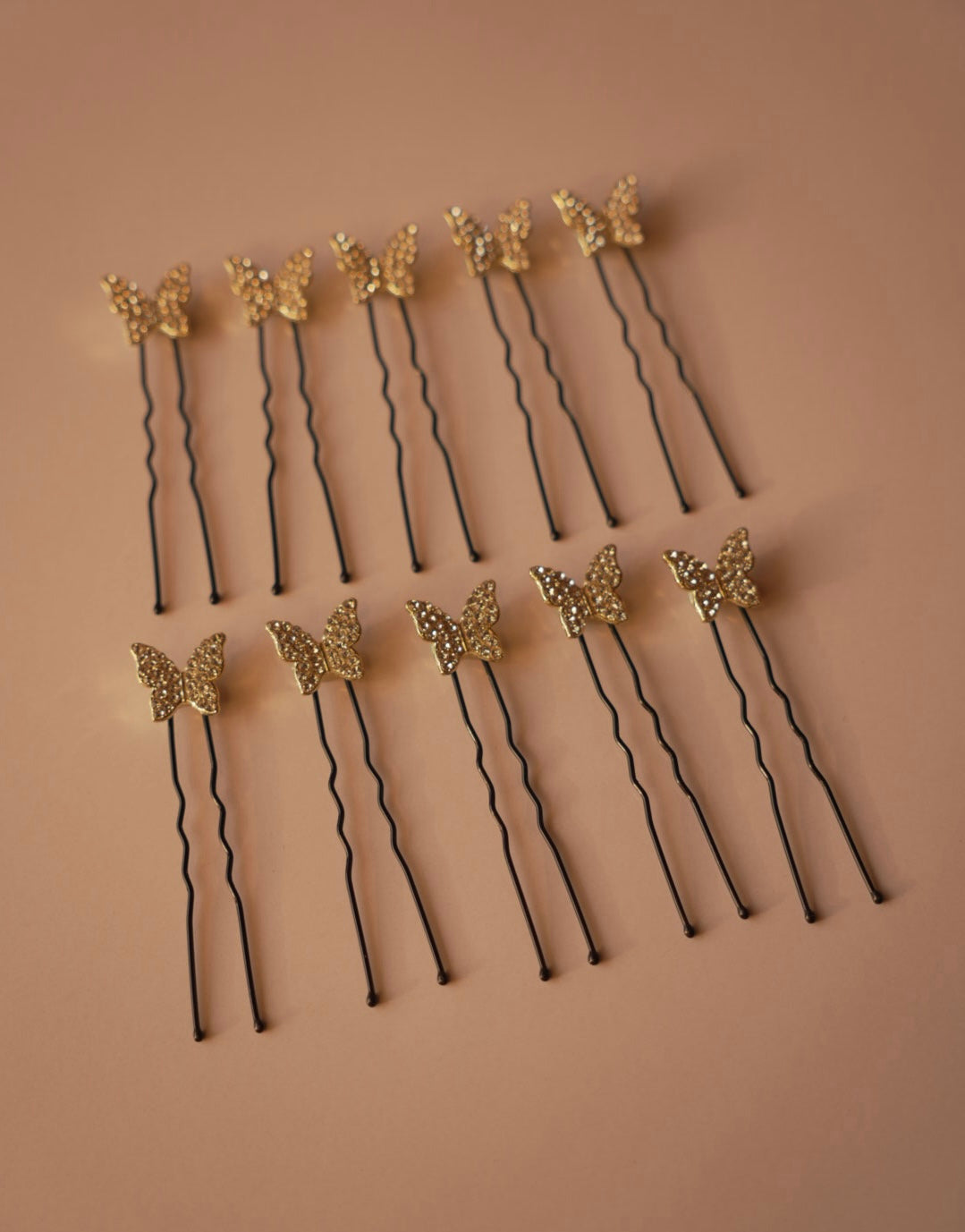 Stoned Gold Based Butterfly Pins