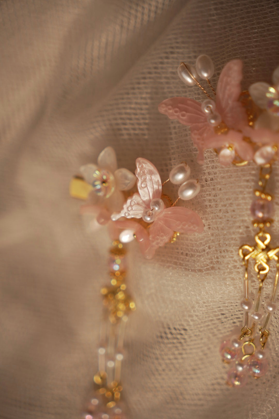 Pink Korean Butterfly Clips