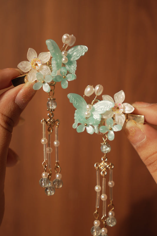 Sea Green Korean Butterfly Clips