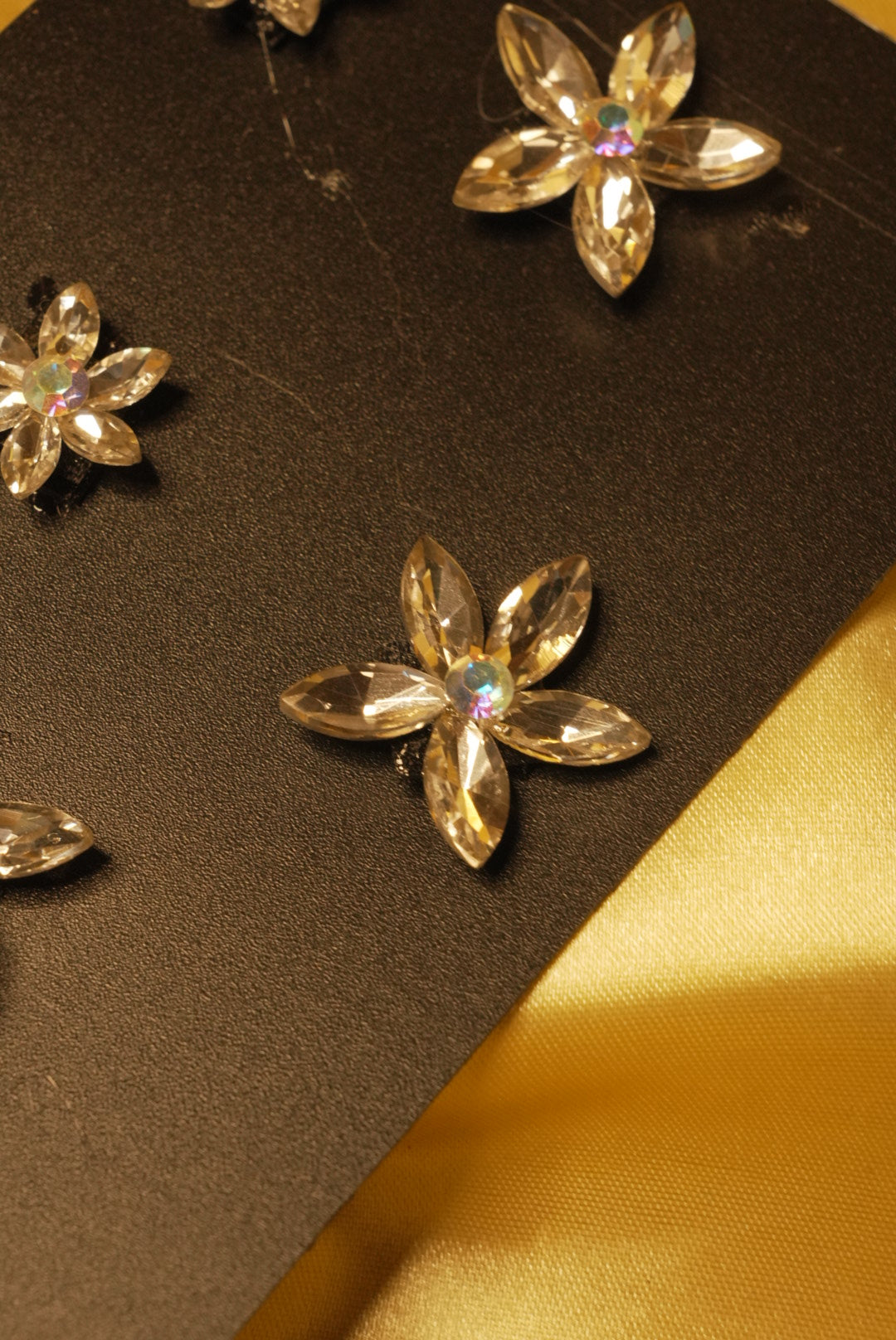 White Crystal Flowers Pack of 6