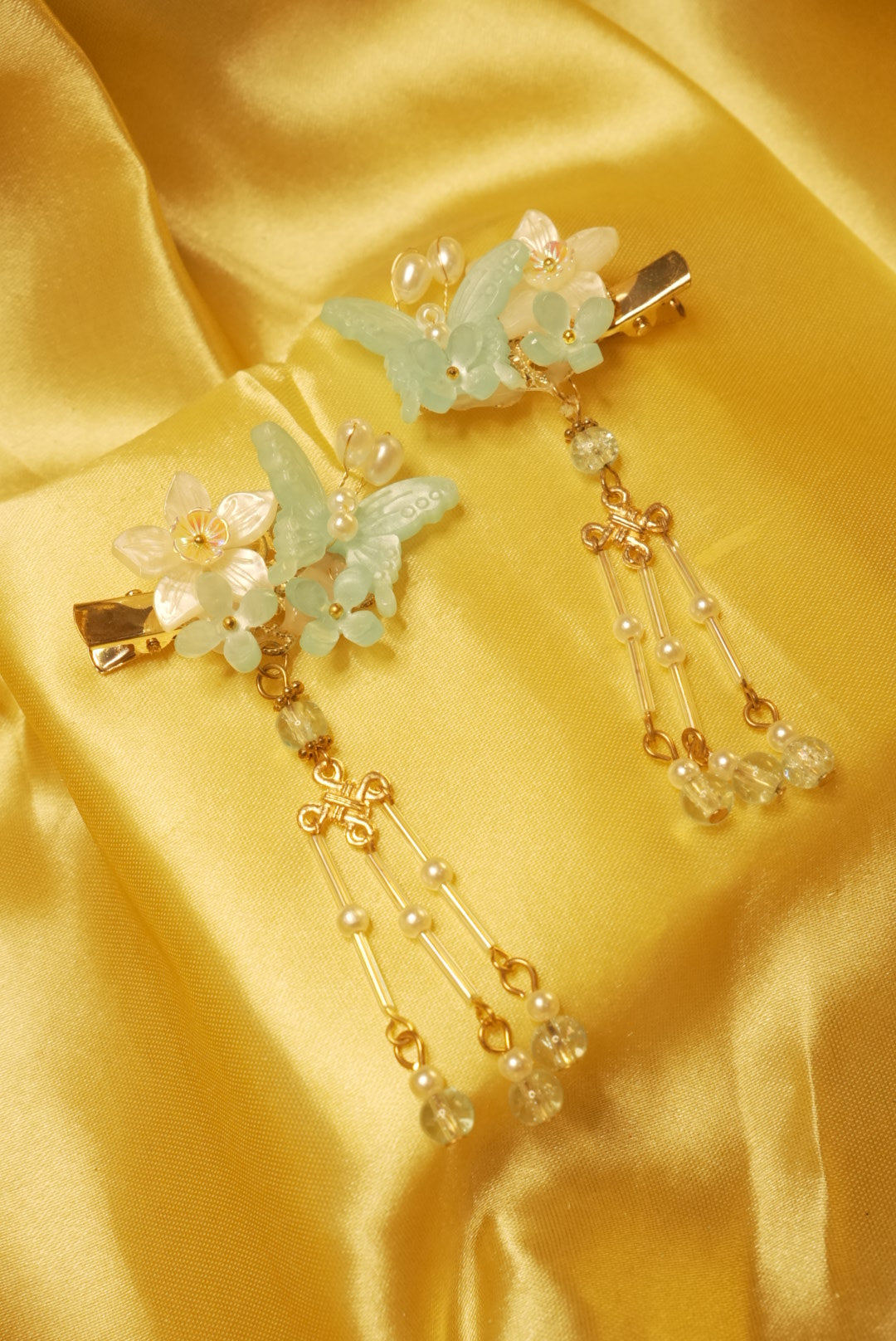 Sea Green Korean Butterfly Clips