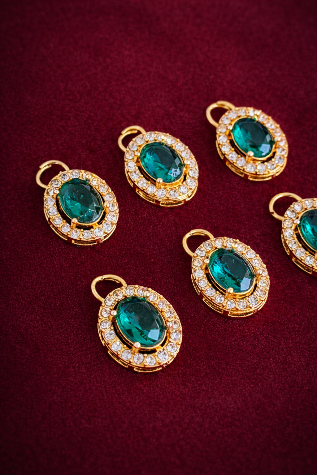 Mumtaz ~ Emerald Green Hair Pins ( Pack of 6 )