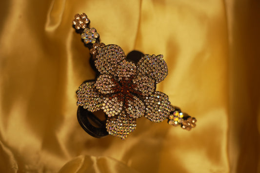 Chocolate Floral Claw Clip