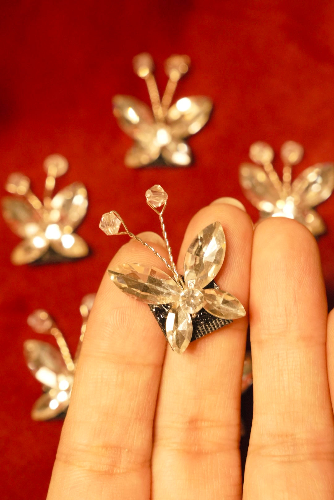 Crystal Butterfly 🦋 Silver ( Set of 6 )