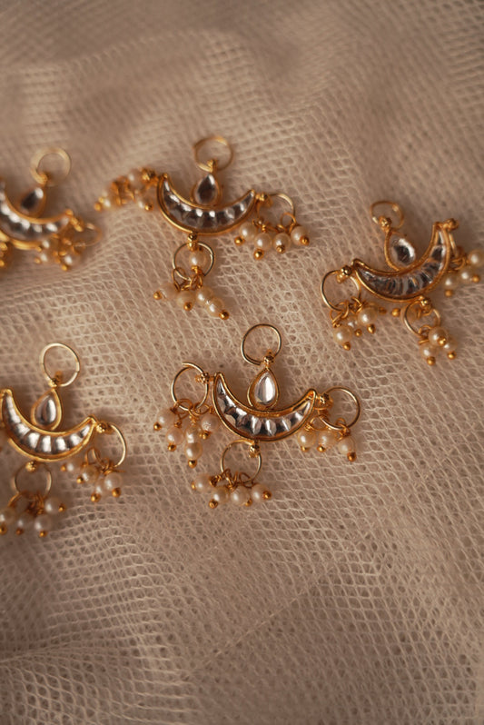 Kundan Multi-Styler DiyaBali ~ White