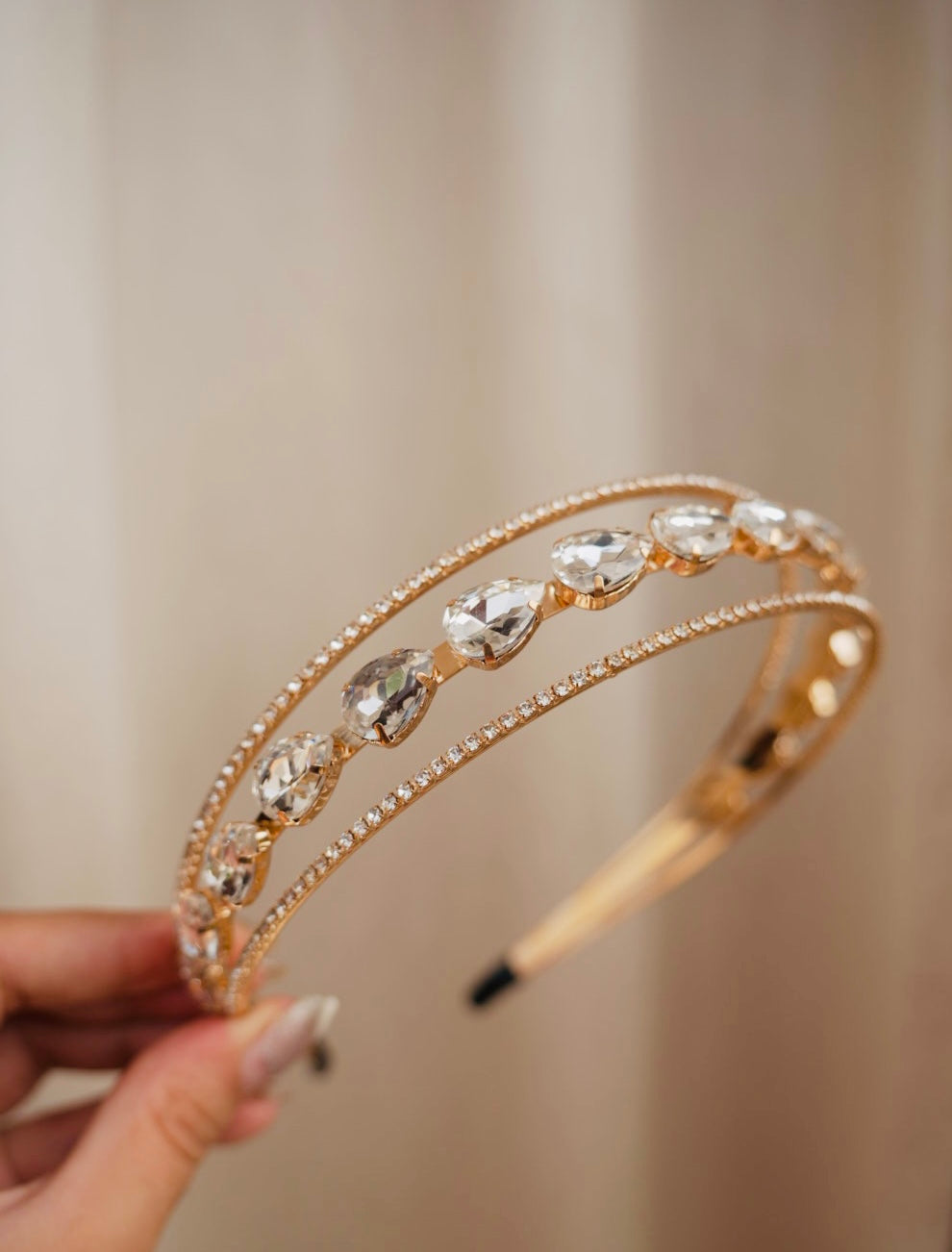 White Fairy Crystals Hairband
