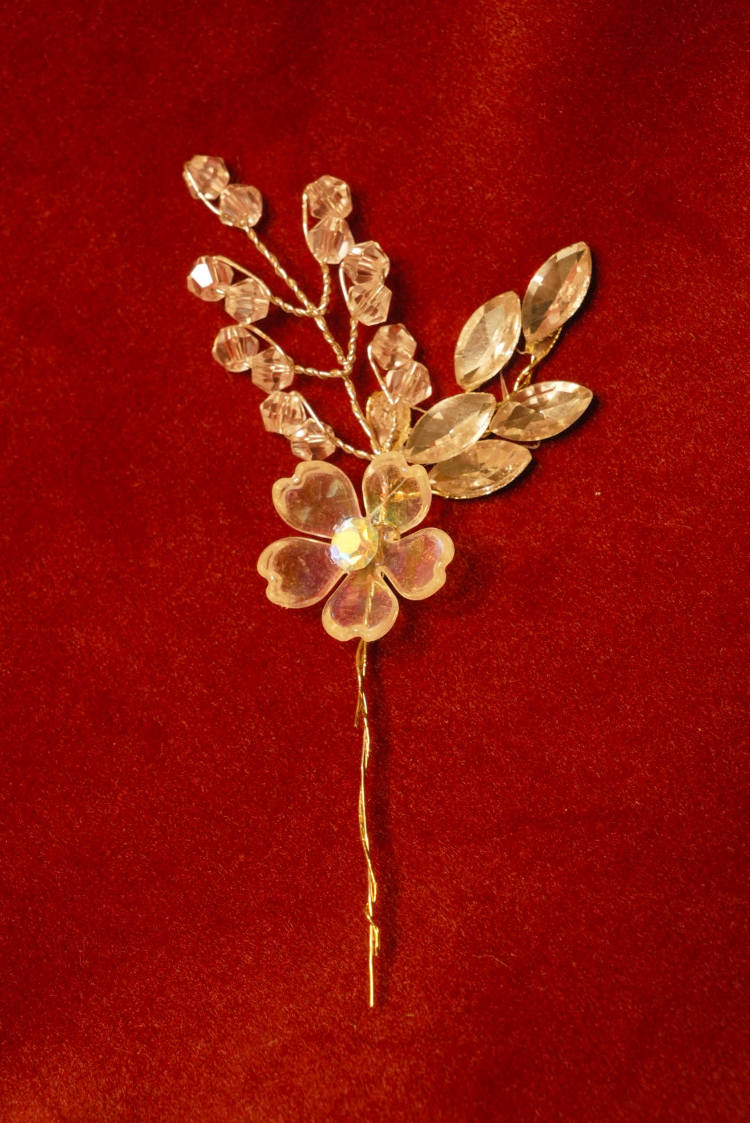 Floral Crystal Pins ( Set of 6 )