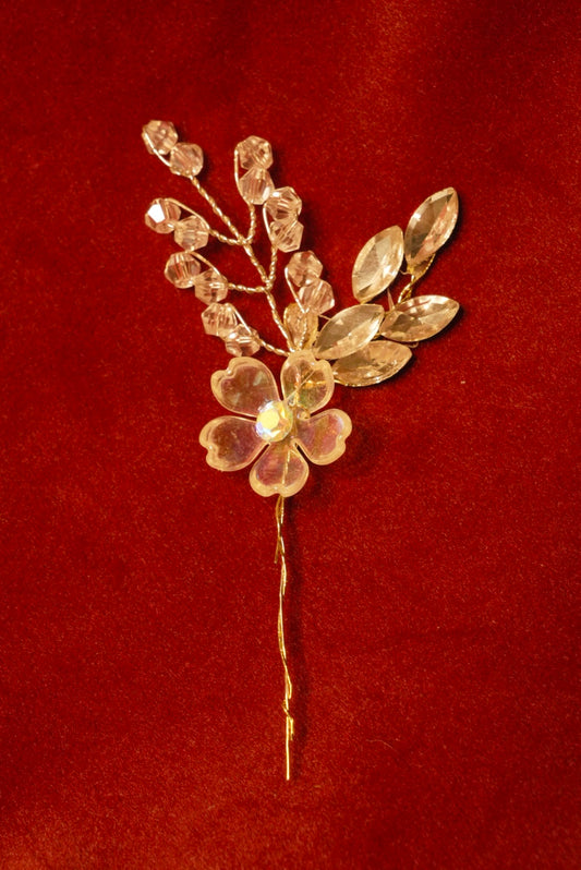 Floral Crystal Pins ( Set of 6 )