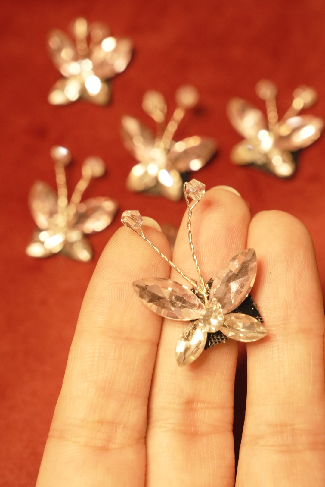 Crystal Butterfly 🦋 Baby Pink ( Set of 6 )