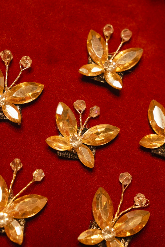 Crystal Butterflies 🦋 Golden ( Set of 6 )
