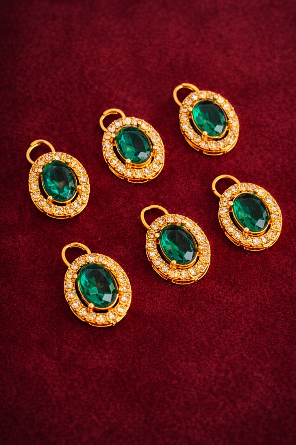 Mumtaz ~ Emerald Green Hair Pins ( Pack of 6 )