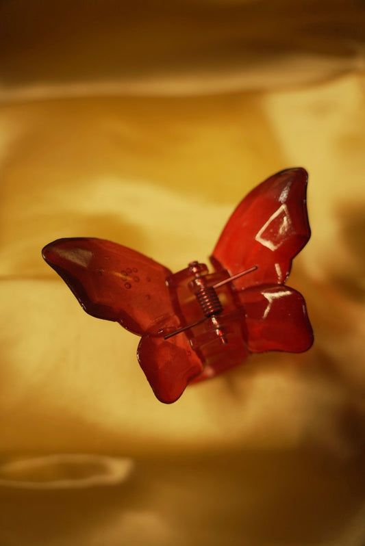 Red Butterfly Claw Clip