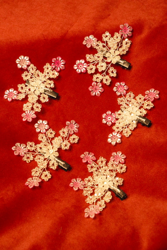 Arora Clips ( Pink ) 🩷 Set of 5