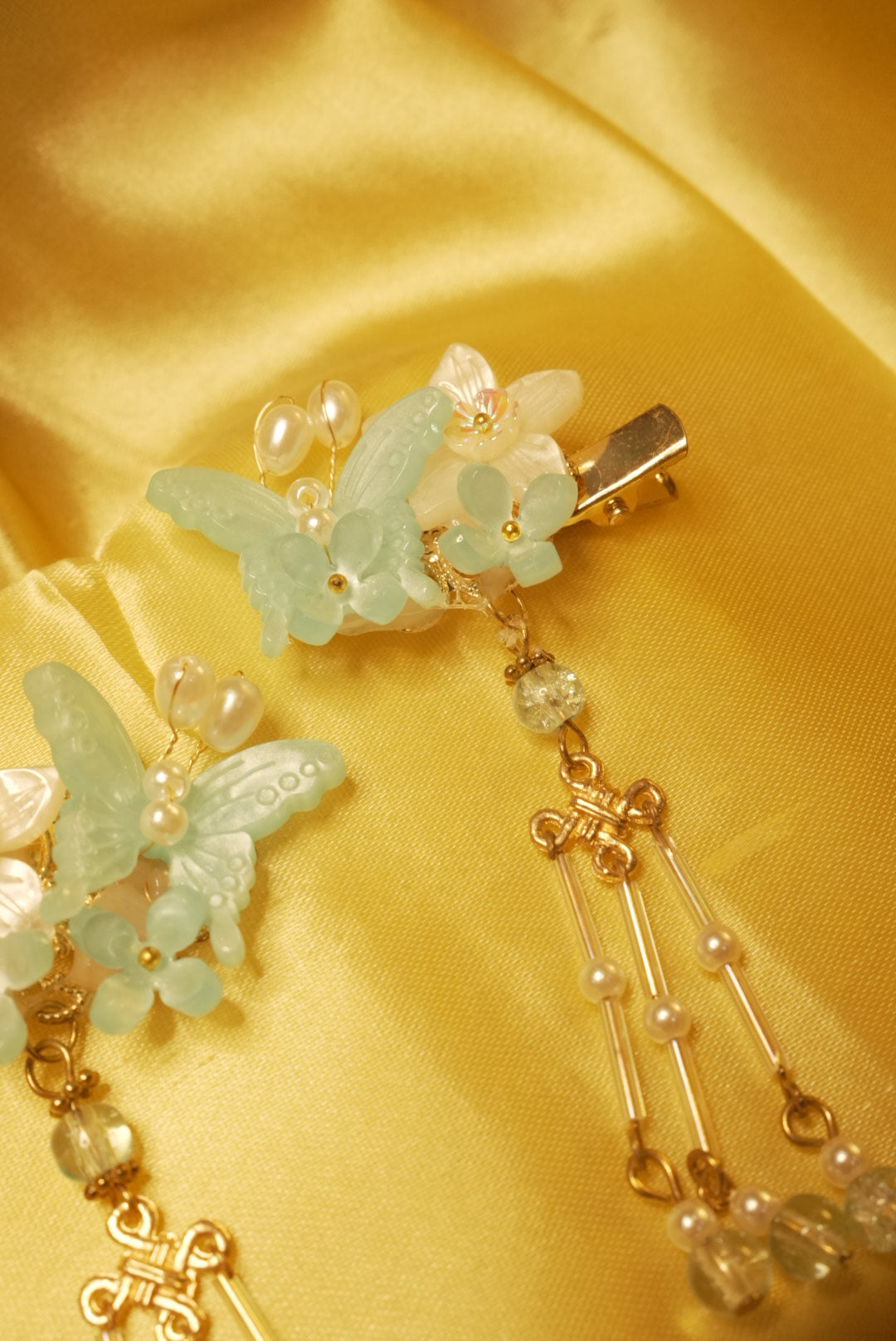Sea Green Korean Butterfly Clips