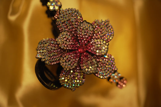 Pink Floral Claw Clip