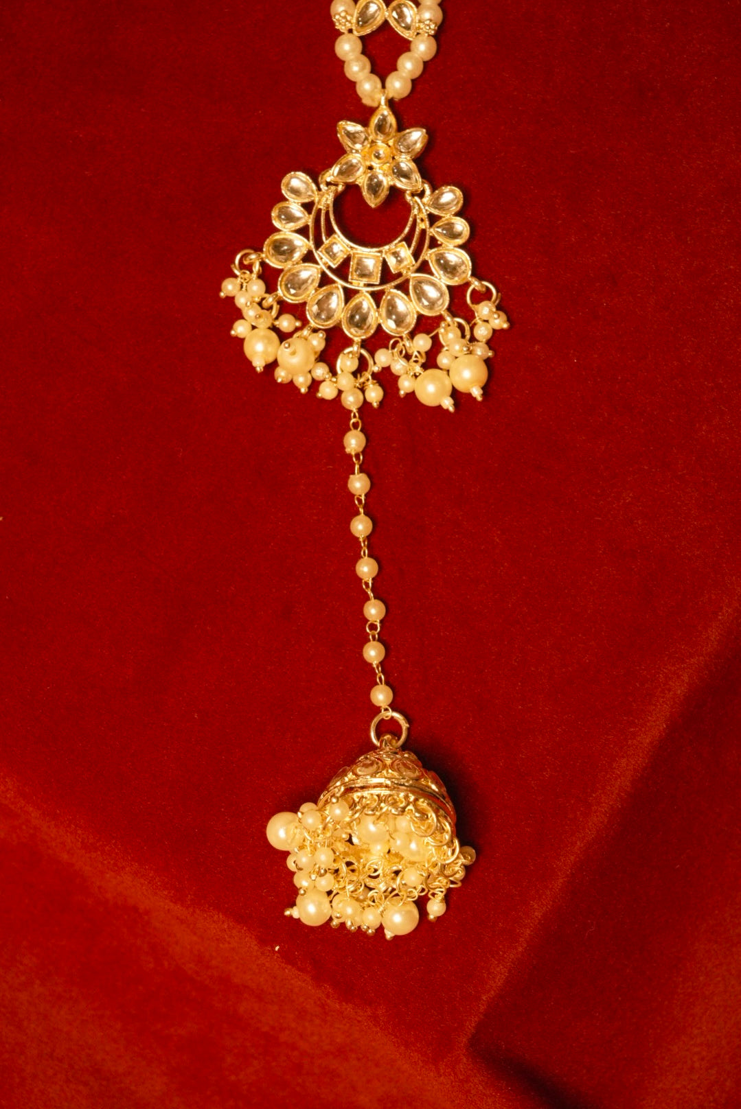 Diya Baati Braid Accessory with Jhumka