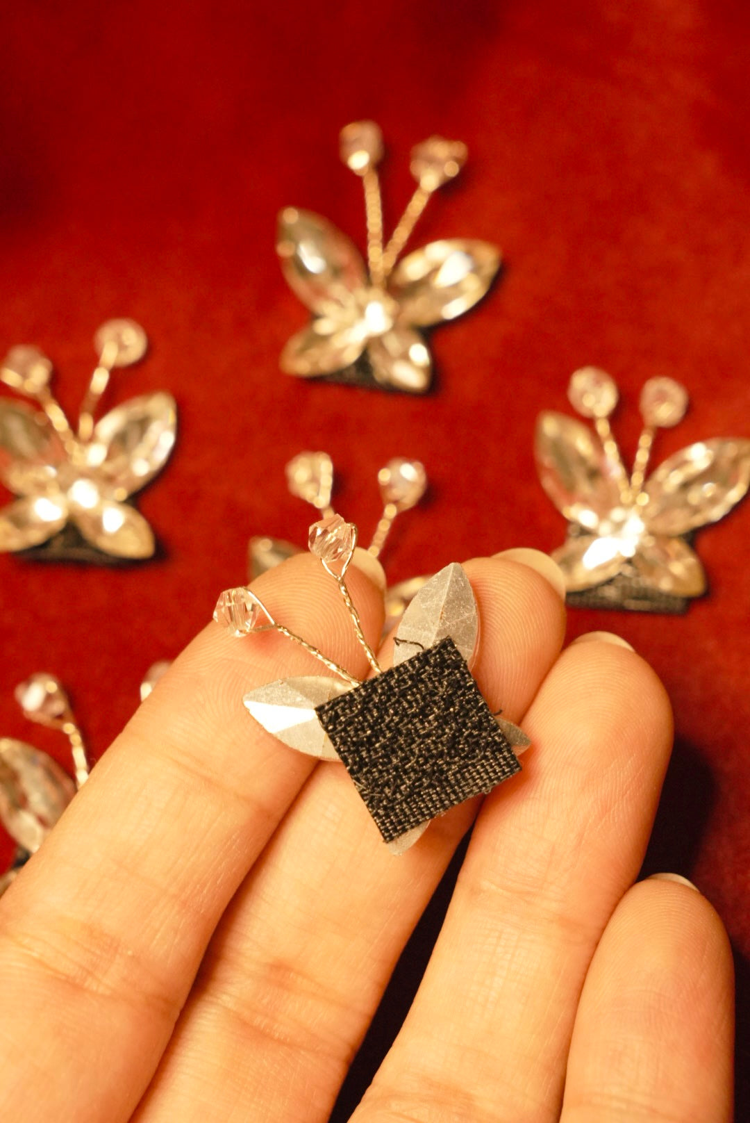 Crystal Butterfly 🦋 Silver ( Set of 6 )