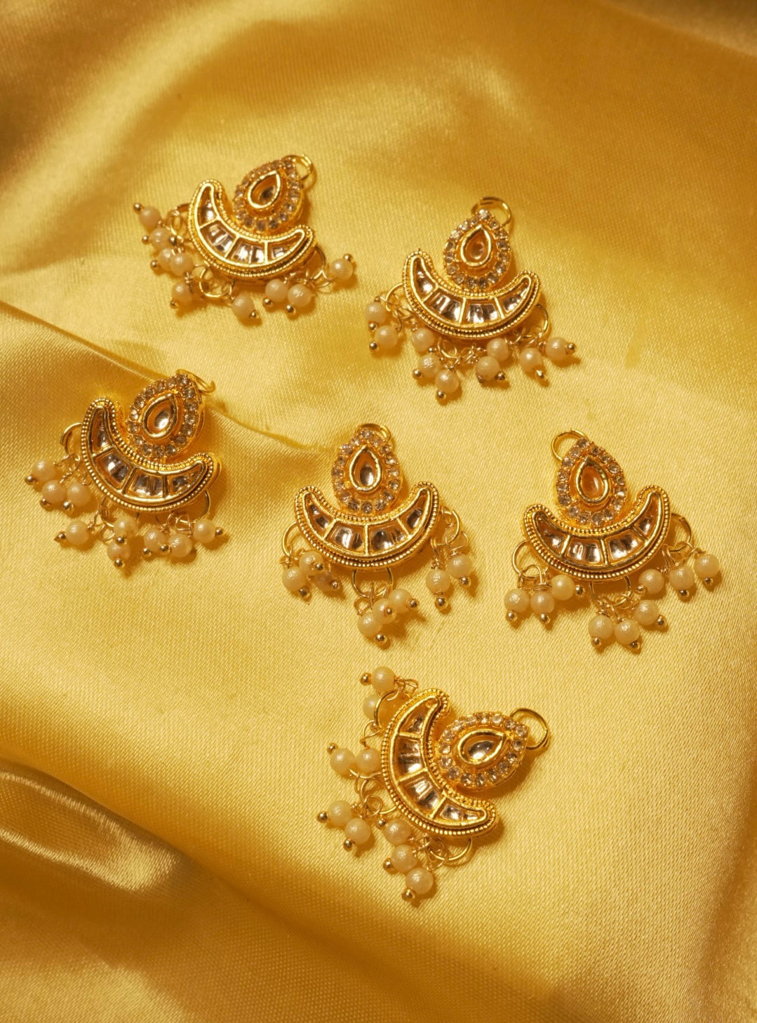 Diya Baati ~ Maang Tikka, Earrings & 6 Hair Pins