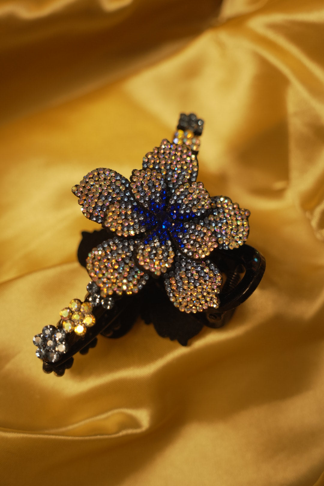 Blue Floral Claw Clip