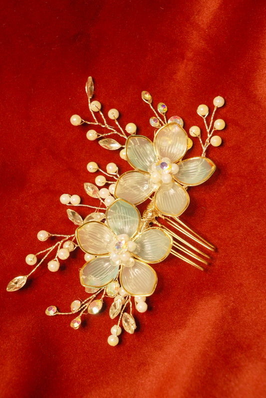 Sky Blue Floral Clip