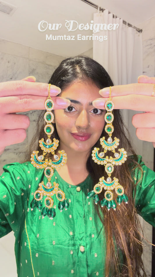 Mumtaz ~ Emerald Green Earrings