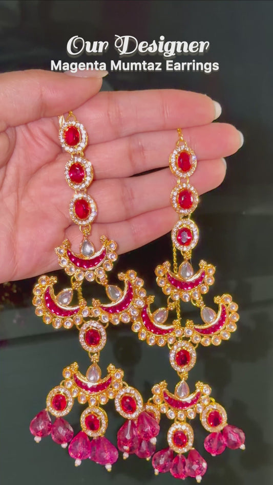 Mumtaz ~ Ruby Pink Earrings